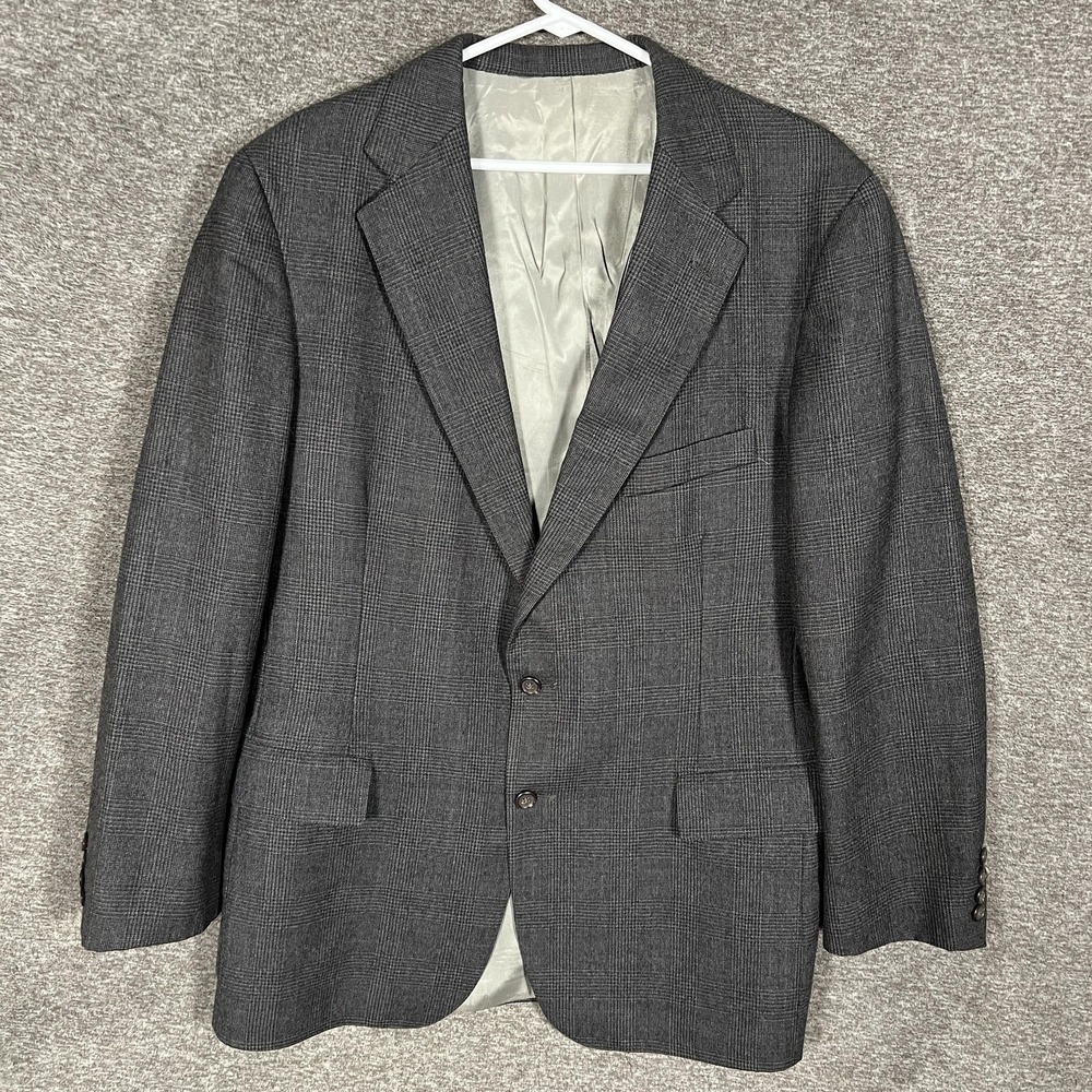 Ralph Lauren Blazer Mens 42R Gray Check Sport Coat Jacket Polo Univ‎ Club